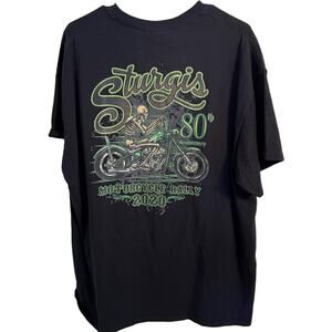 Sturgis 2020 Motorcycle Rally Tshirt skull society XL SKELETON 80th Anniversary
